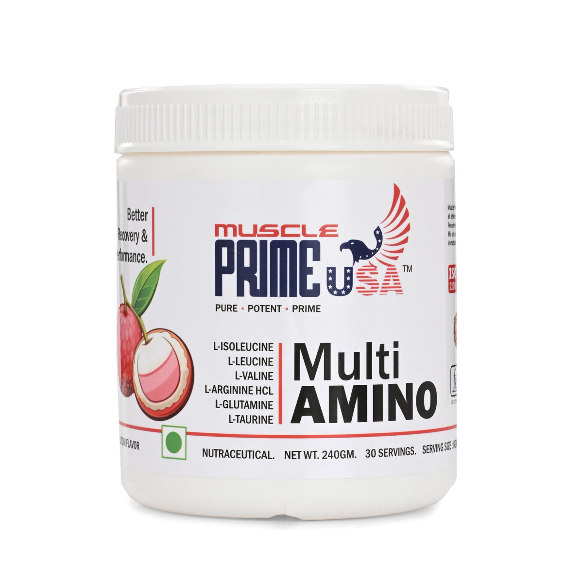 Muscle Prime USA Multi Amino BCAA  Litchi Flavor