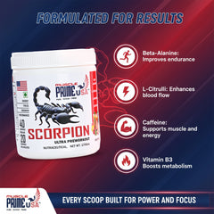 Muscle Prime USA Scorpion Pre Workout 40 servings Fruit Punch