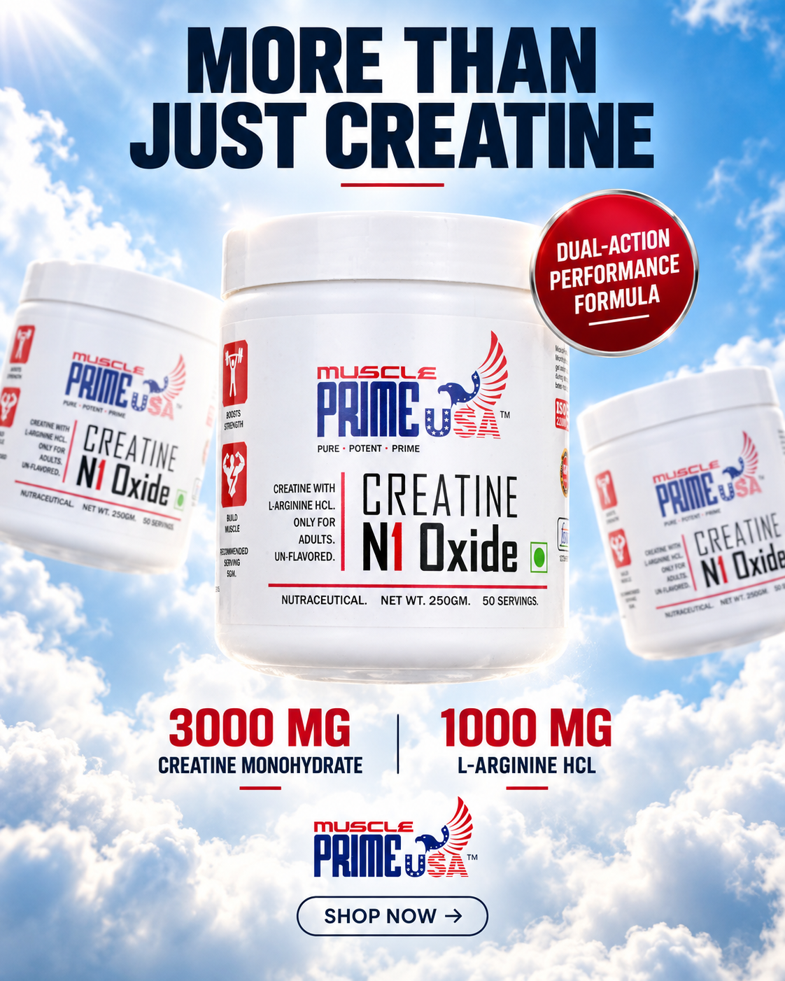 Muscle Prime USA Creatine N1 Oxide 250gm