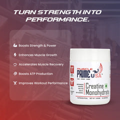 Muscle Prime USA Creatine Monohydrate 250gm 83 Servings