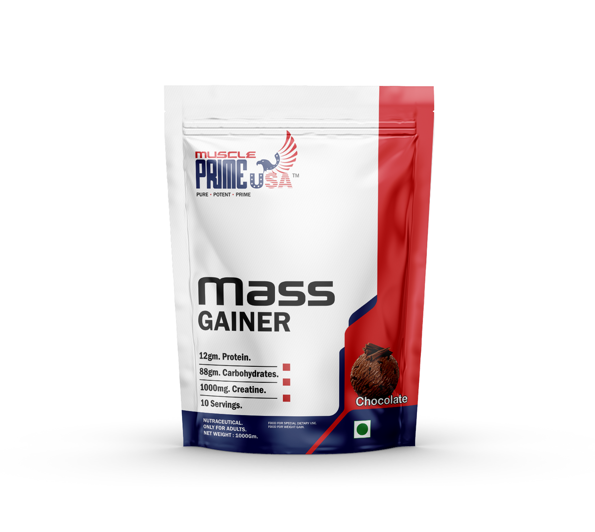 Muscle Prime USA Mass Gainer 1kg Chocolate